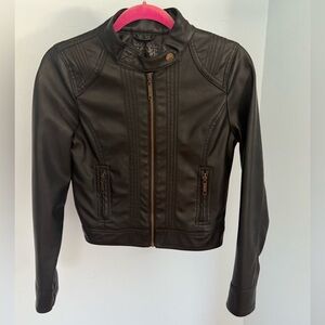 Small Womans Dollhouse Culture Faux Leather Jacket